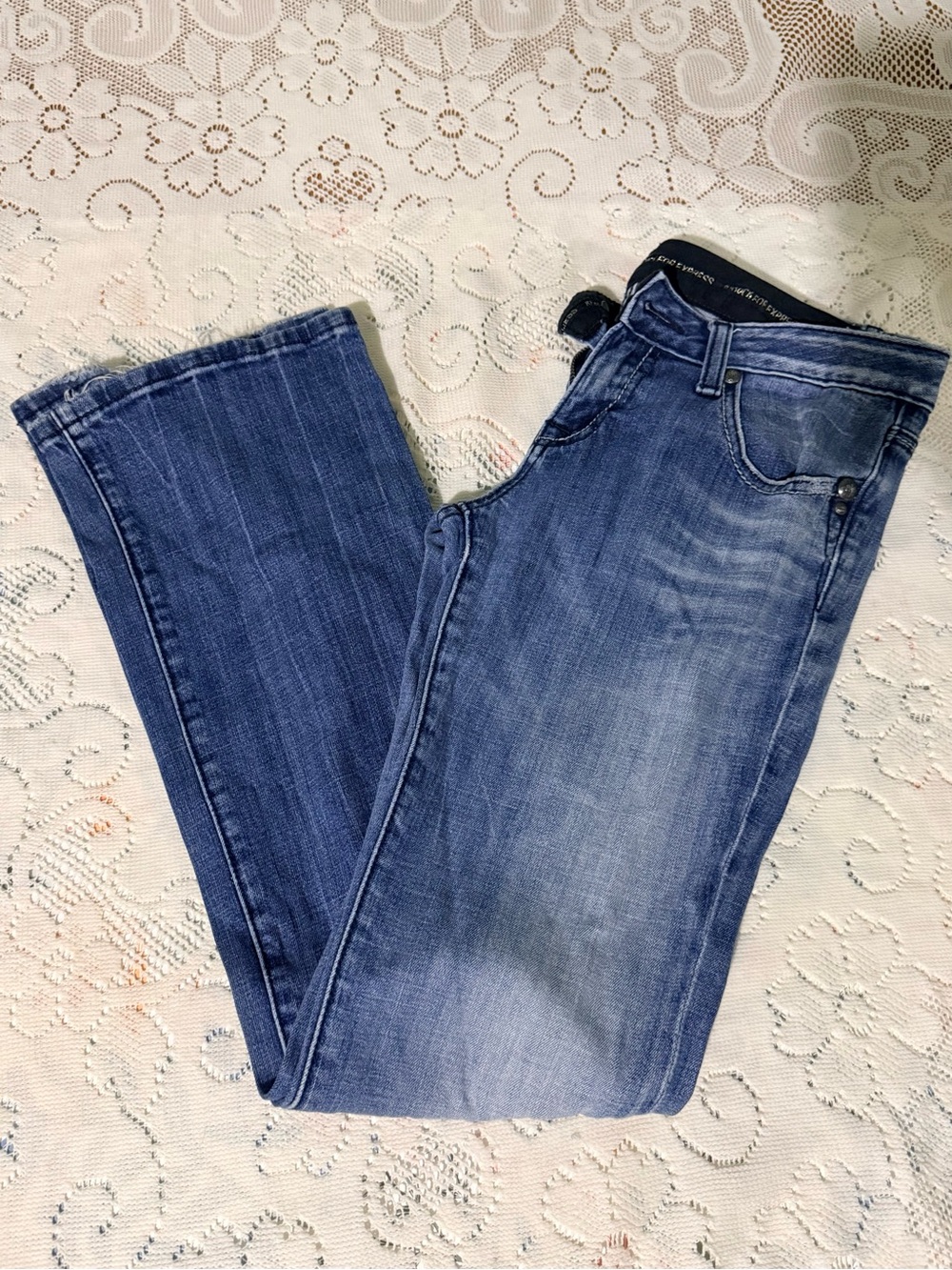 Low Rise Rerock for Express- Classic Mid Wash
